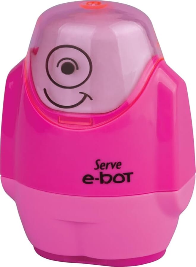 Serve SV-EBOT1FP E-bot 2 in 1 Eraser and Sharpener - Fuchsia